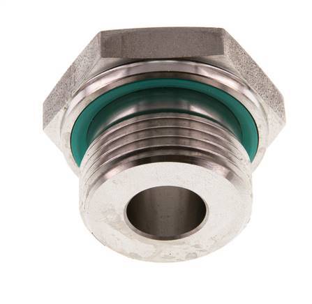 G 1'' x G 3/8'' M/F RVS Neusstuk 400 Bar - Hydrauliek