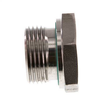 G 1'' x G 3/8'' M/F RVS Neusstuk 400 Bar - Hydrauliek