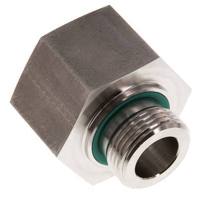 G 1'' x G 1 1/4'' M/F Stainless steel Reducing Adapter 400 Bar - Hydraulic