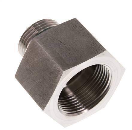 G 1'' x G 1 1/4'' M/F Stainless steel Reducing Adapter 400 Bar - Hydraulic