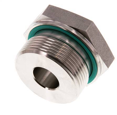 G 1 1/2'' x G 1/2'' M/F RVS Neusstuk 315 Bar - Hydrauliek