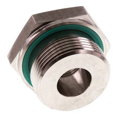 G 1 1/4'' x G 1/2'' M/F RVS Neusstuk 400 Bar - Hydrauliek