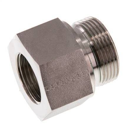 G 1 1/4'' x G 1'' M/F Stainless steel Reducing Adapter 400 Bar - Hydraulic