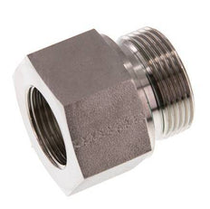 G 1 1/4'' x G 1'' M/F Stainless steel Reducing Adapter 400 Bar - Hydraulic
