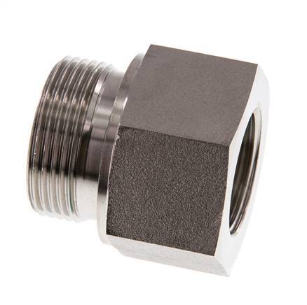 G 1 1/4'' x G 1'' M/F Stainless steel Reducing Adapter 400 Bar - Hydraulic