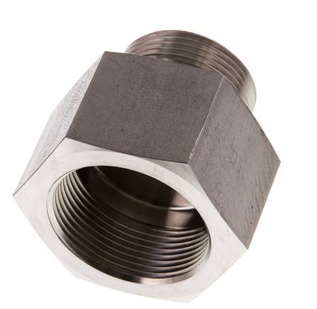 G 1 1/4'' x G 1 1/2'' M/F RVS Neusstuk 315 Bar - Hydrauliek
