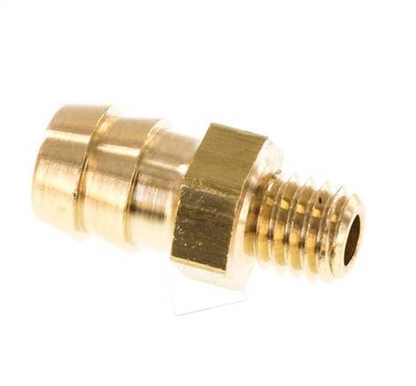 M5 Male x 6mm Brass Hose barb 16 Bar [5 Pieces]