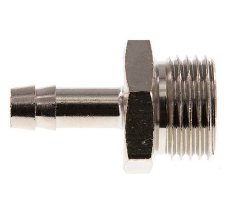 G 1/2'' Male x 8mm Nickel plated Brass Hose barb 16 Bar [2 Pieces]