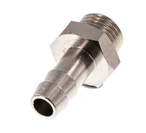 G 1/4'' Male x 9mm Nickel plated Brass Hose barb 16 Bar [5 Pieces]