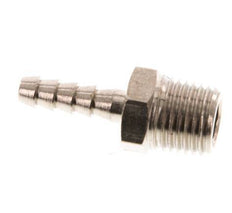 R 1/4'' Male x 5mm Nickel plated Brass Hose barb 16 Bar [5 Pieces]