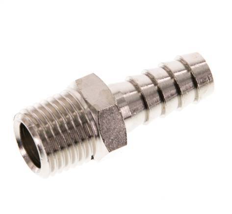 R 1/4'' Buitendraad x 9mm Vernikkeld Messing Slangpilaar 16 Bar [5 Stuks]