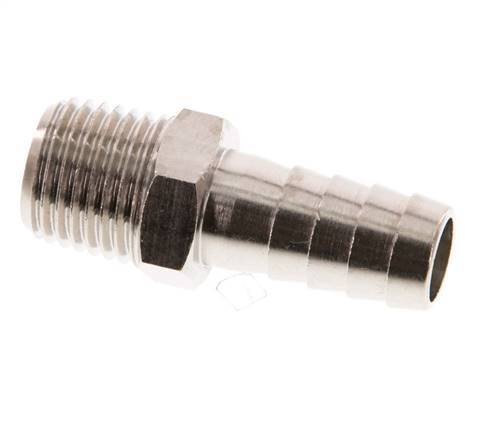 R 1/4'' Male x 10mm Nickel plated Brass Hose barb 16 Bar [5 Pieces]