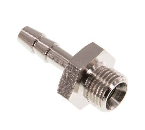 G 1/8'' Male x 4mm Nickel plated Brass Hose barb 16 Bar [5 Pieces]