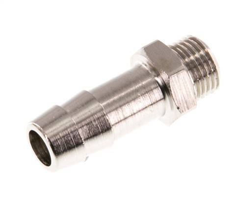 G 1/8'' Male x 9mm Nickel plated Brass Hose barb 16 Bar [5 Pieces]