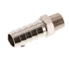 R 1/8'' Male x 10mm Nickel plated Brass Hose barb 16 Bar [5 Pieces]