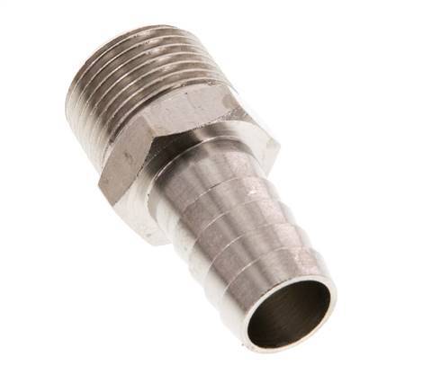 R 3/8'' Male x 12mm Nickel plated Brass Hose barb 16 Bar [5 Pieces]