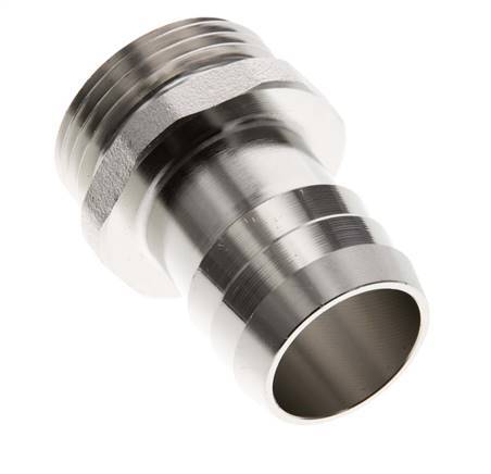 G 1'' Male x 25mm Nickel plated Brass Hose barb 16 Bar