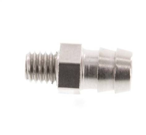 M5 Male x 6mm Nickel plated Brass Hose barb 16 Bar [5 Pieces]