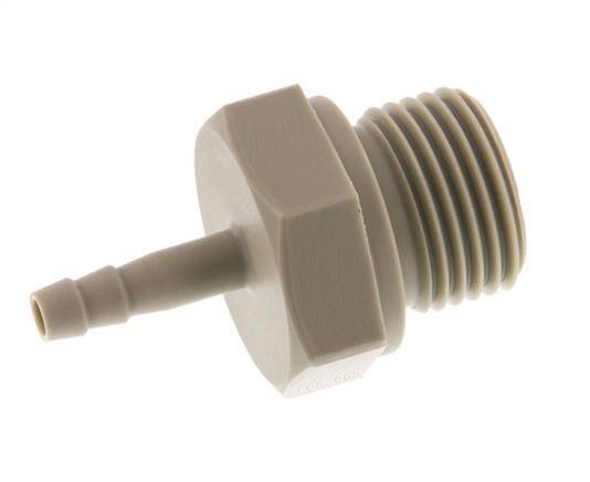 G 1/2'' Buitendraad x 4mm Polypropylene (PP) Slangpilaar 10 Bar