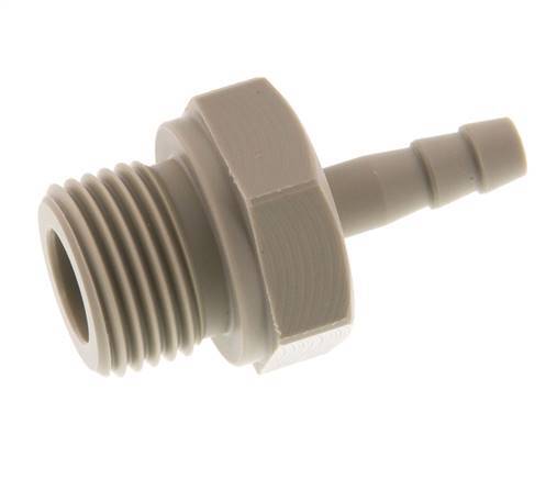 G 1/2'' Buitendraad x 6mm Polypropylene (PP) Slangpilaar 10 Bar