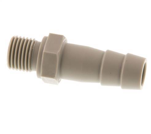 G 1/4'' Buitendraad x 12mm Polypropylene (PP) Slangpilaar 10 Bar
