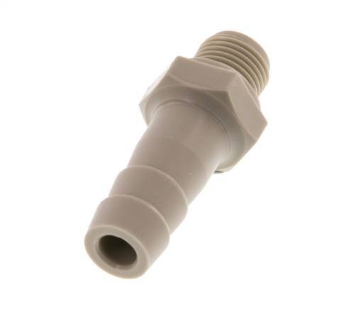 G 1/8'' Buitendraad x 8mm Polypropylene (PP) Slangpilaar 10 Bar