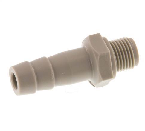 G 1/8'' Buitendraad x 8mm Polypropylene (PP) Slangpilaar 10 Bar
