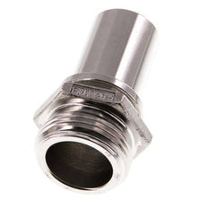 G 1'' Buitendraad x 25mm RVS Slangpilaar met Veiligheidskraag DIN 2817