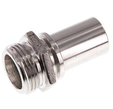 G 1'' Buitendraad x 25mm RVS Slangpilaar met Veiligheidskraag DIN 2817