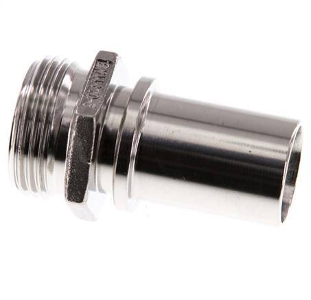 G 1'' Buitendraad x 25mm RVS Slangpilaar met Veiligheidskraag DIN 2817