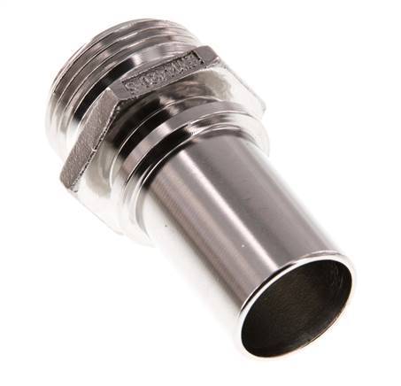 G 1'' Buitendraad x 25mm RVS Slangpilaar met Veiligheidskraag DIN 2817