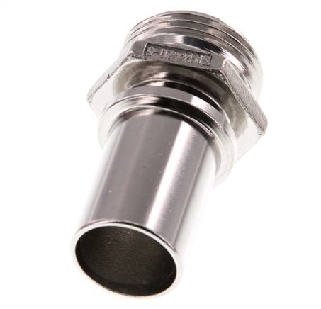 G 1'' Buitendraad x 25mm RVS Slangpilaar met Veiligheidskraag DIN 2817