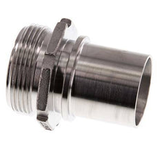 G 1 1/2'' Buitendraad x 38mm RVS Slangpilaar met Veiligheidskraag DIN 2817