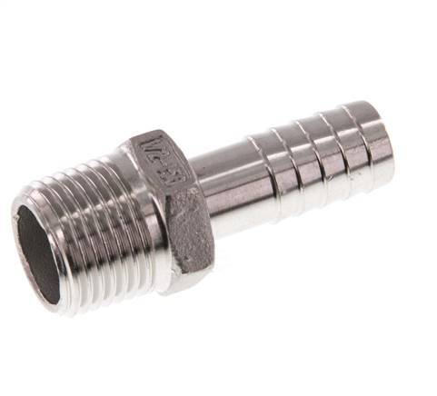 R 1/2'' Male x 13mm Stainless steel Hose barb 16 Bar