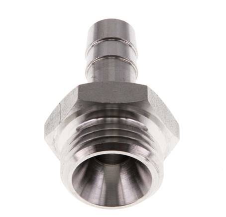 G 1/2'' Buitendraad x 10mm RVS Slangpilaar 40 Bar