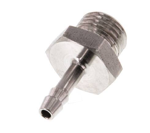 G 1/4'' Buitendraad x 4mm RVS Slangpilaar 40 Bar