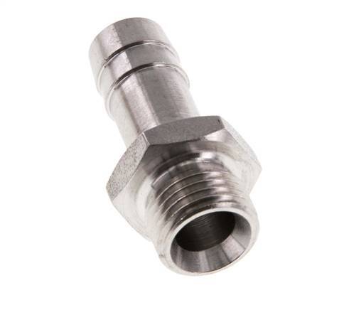 G 1/4'' Buitendraad x 10mm RVS Slangpilaar 40 Bar