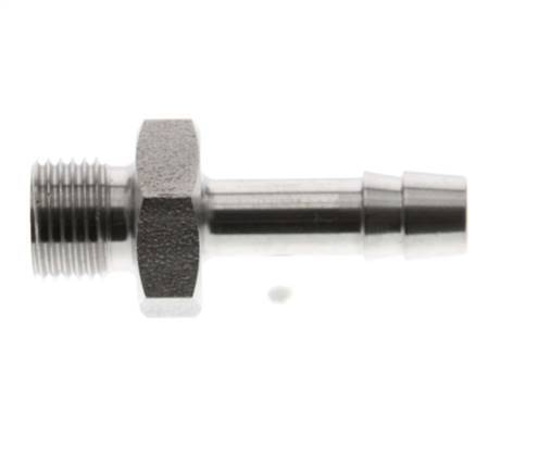 G 1/8'' Buitendraad x 6mm RVS Slangpilaar 40 Bar