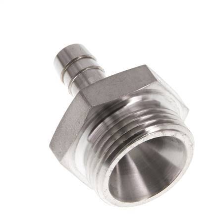 G 3/4'' Buitendraad x 9mm RVS Slangpilaar 40 Bar