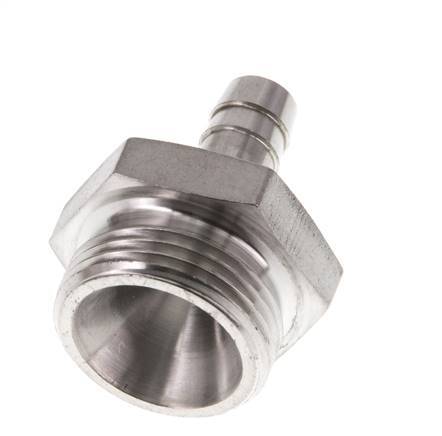 G 3/4'' Buitendraad x 9mm RVS Slangpilaar 40 Bar