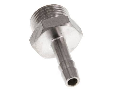 G 3/8'' Buitendraad x 6mm RVS Slangpilaar 40 Bar