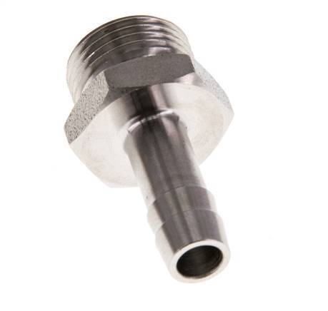 G 3/8'' Buitendraad x 8mm RVS Slangpilaar 40 Bar