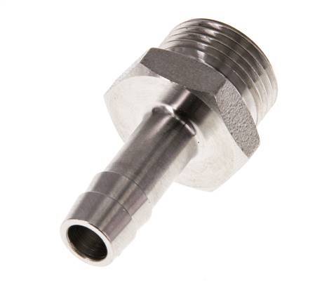 G 3/8'' Buitendraad x 8mm RVS Slangpilaar 40 Bar