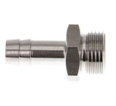 G 3/8'' Buitendraad x 9mm RVS Slangpilaar 40 Bar