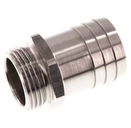 G 1'' Buitendraad x 32mm RVS Slangpilaar 40 Bar