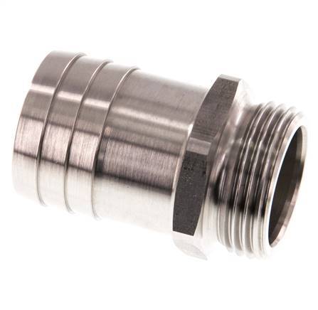 G 1'' Buitendraad x 32mm RVS Slangpilaar 40 Bar