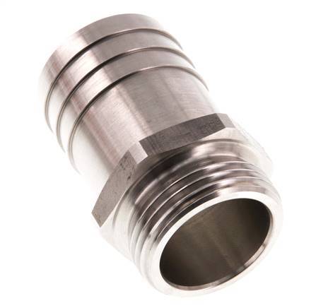 G 1'' Buitendraad x 32mm RVS Slangpilaar 40 Bar