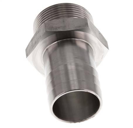 G 1 1/2'' Buitendraad x 38mm RVS Slangpilaar 40 Bar