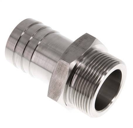 G 1 1/2'' Buitendraad x 38mm RVS Slangpilaar 40 Bar