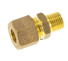 R 1/4'' Male x 10mm Brass Straight Compression Fitting 95 Bar DIN EN 1254-2 [2 Pieces]